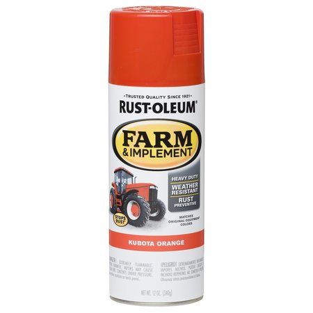 Rust-Oleum Farm & Implement Paint, Gloss, Kubota Orange, 1 gal 280142
